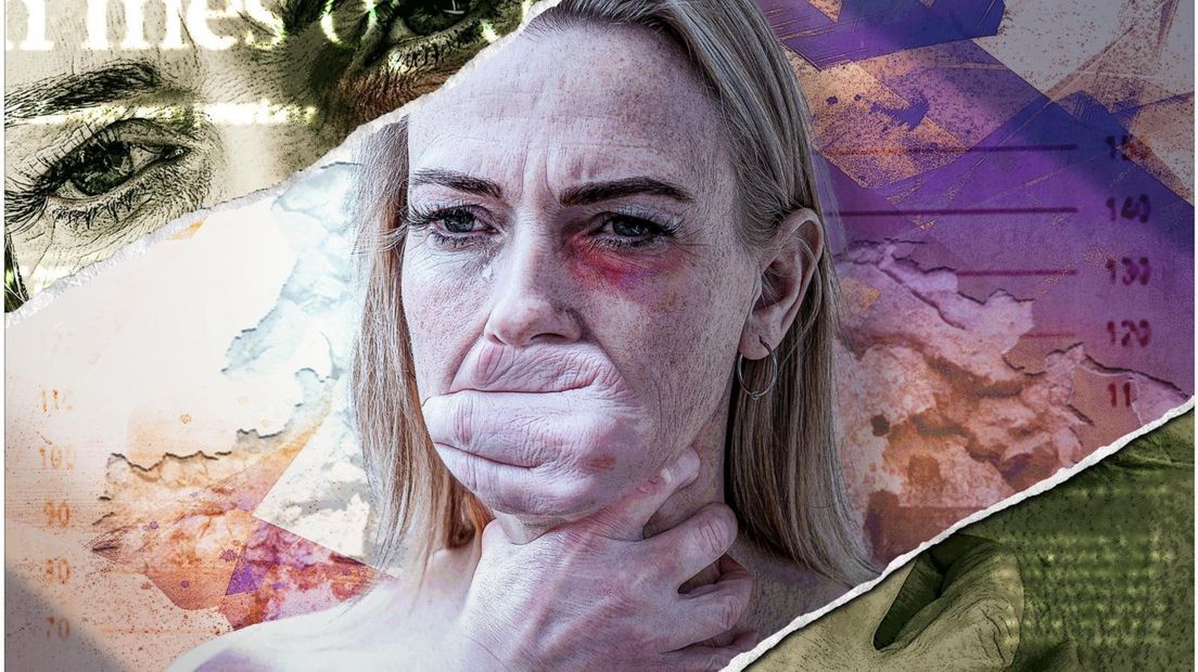 Een illustratie over huiselijk geweld