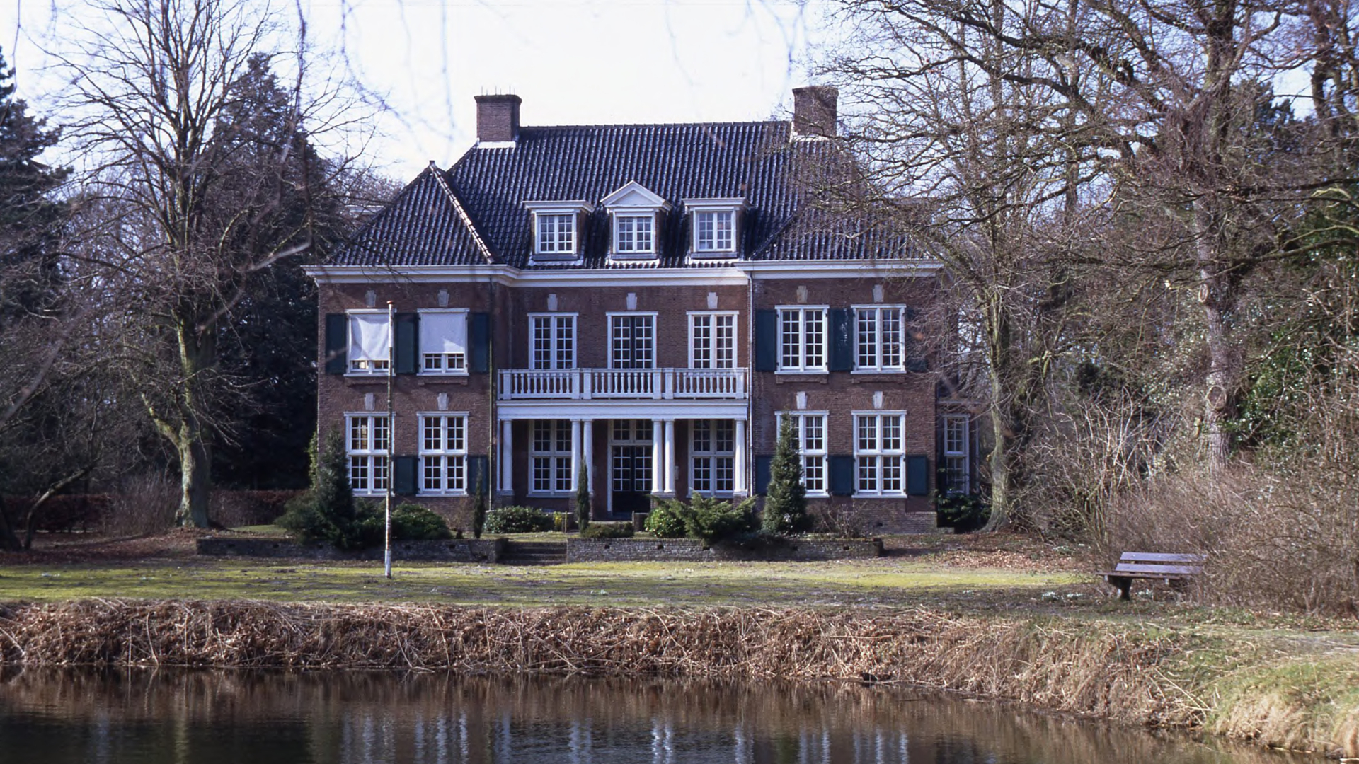 Het landhuis op landgoed Olaertsduyn, op een foto uit 1968.
