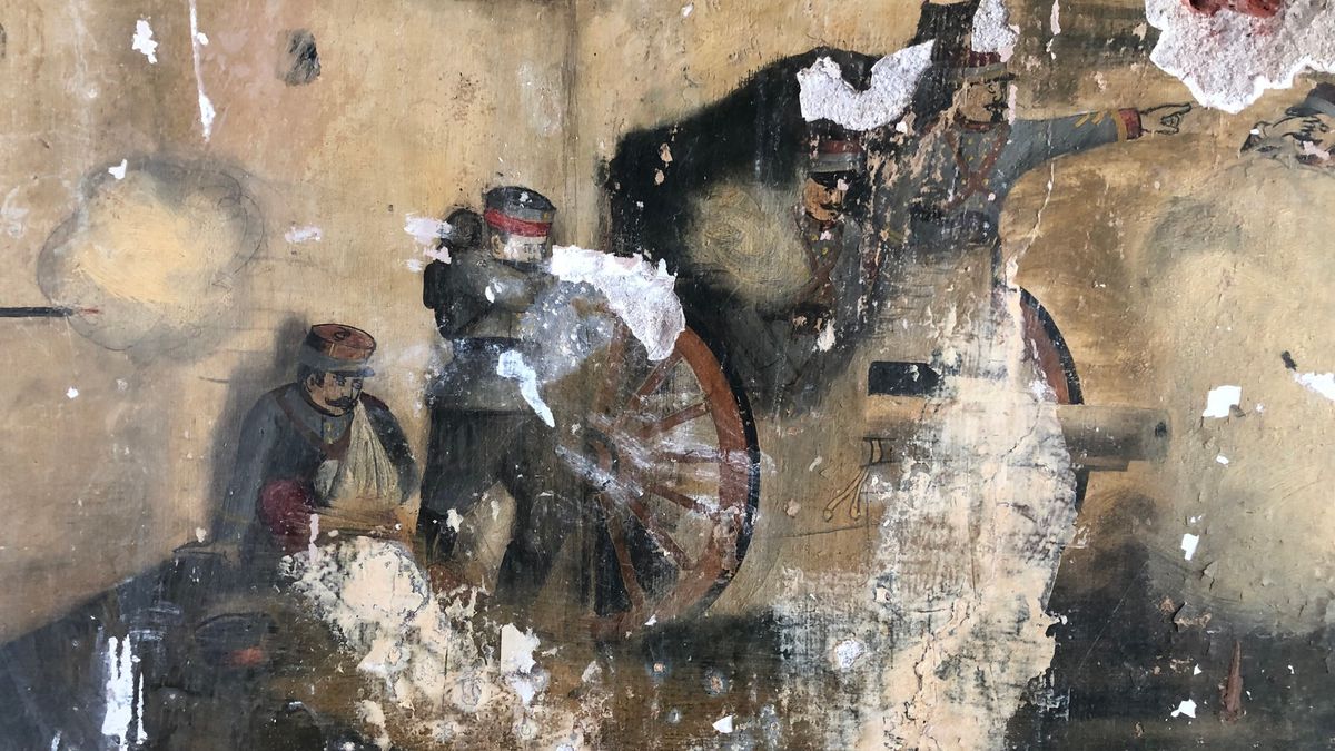 Bijzondere muurschilderingen uit Eerste Wereldoorlog gevonden in café Bakhuizen
