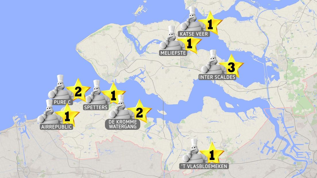 Aantal Michelinsterren in Zeeland, Michelin, Michelinster, sterrenrestaurants, sterrenrestaurant, restaurants