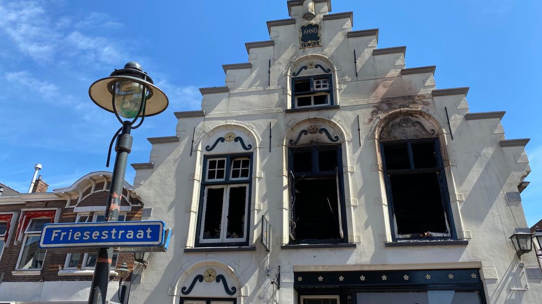 Café 't Geveltje na de brand (Rechten: RTV Drenthe/Janet Oortwijn)