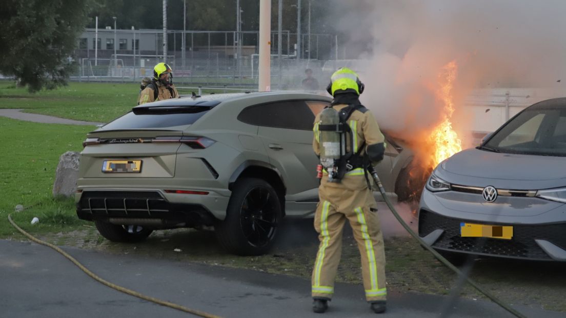 Lamborghini gaat in vlammen op