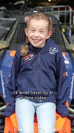 Merel (8) racet als een grote