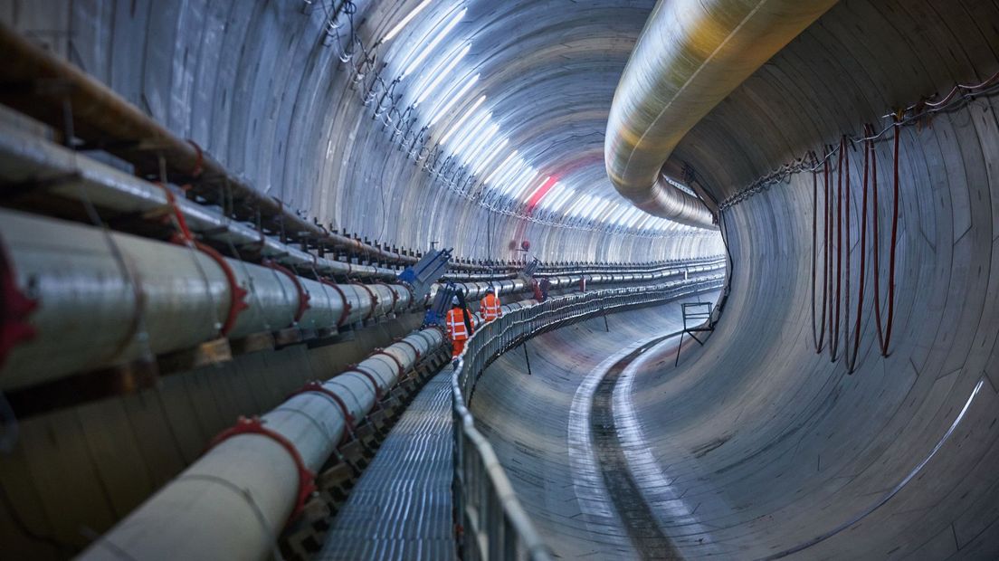 De tweede tunnelbuis van de RijnlandRoute