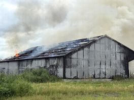 Brand in een schuur aan de Esweg bij Tynaarlo