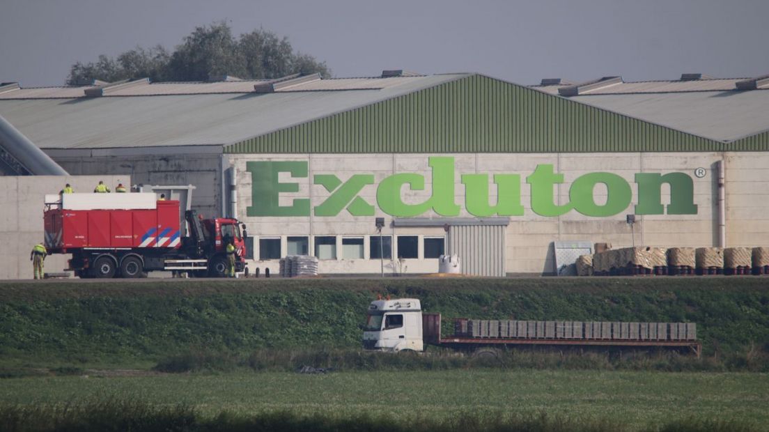In Druten woedde een brand in betonfabriek Excluton.