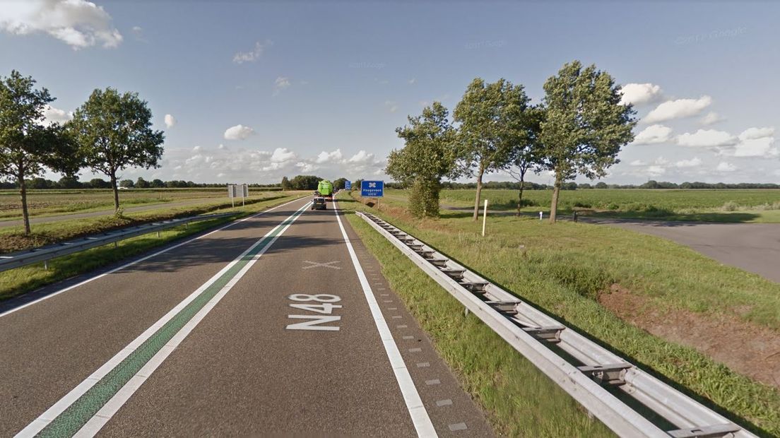 De huidige N48 moet worden omgebouwd tot snelweg volgens gemeenteraadslid Peter Koekoek (Rechten: Google Streetview)