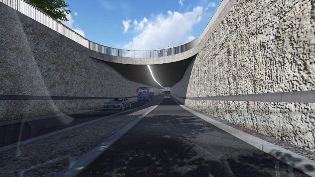 De nieuwe Overcingeltunnel in de Overcingellaan