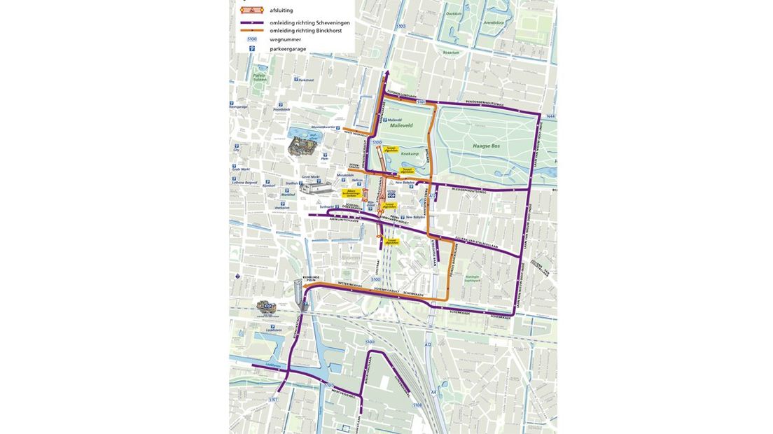 Omleidingsroutes Koningstunnel.