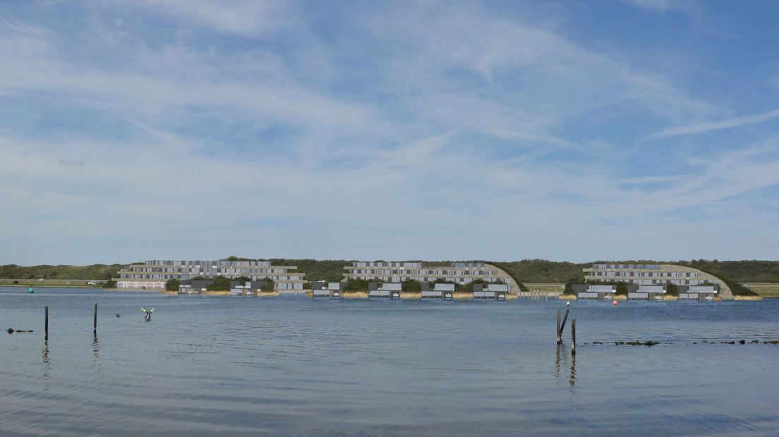 Animatie van hoe de Zeeuwse Lagune eruit gaat zien als je over het Veerse Meer vaart