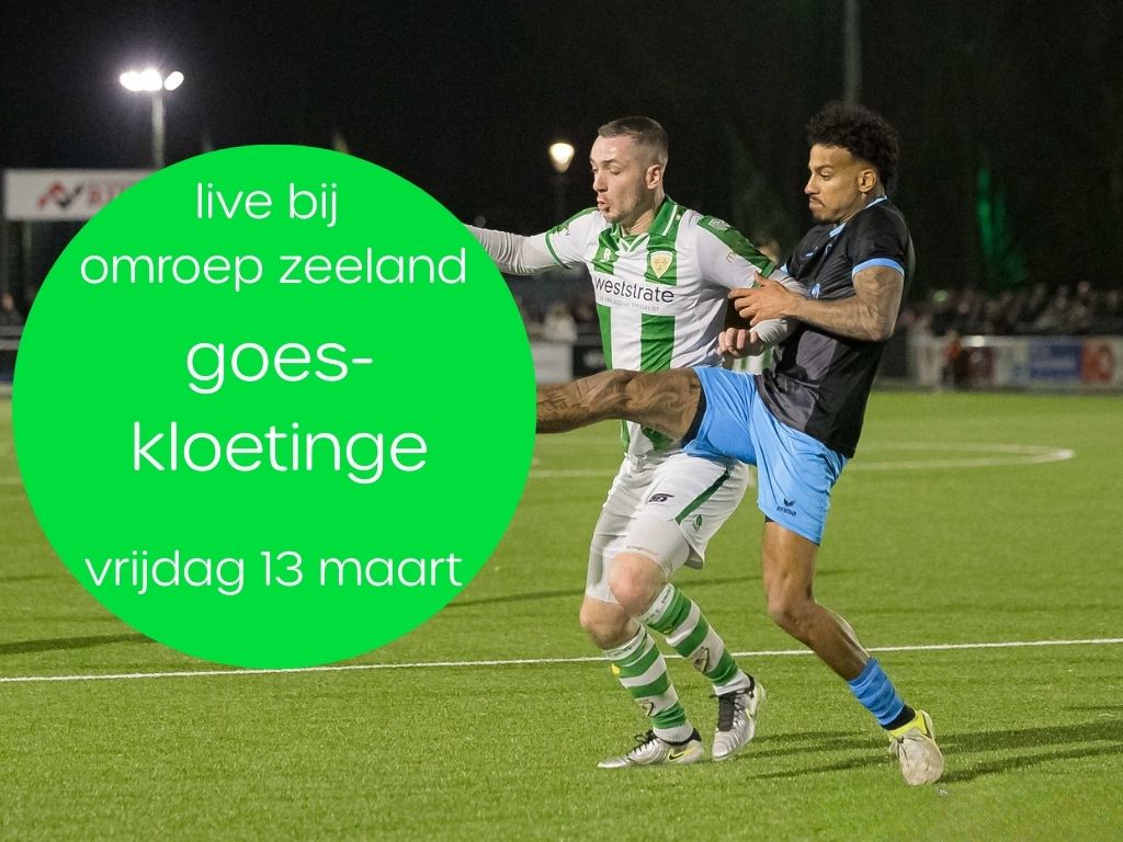Bekijk hier de wedstrijd tussen GOES en Kloetinge live