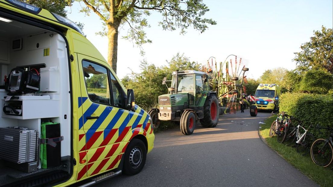 De trekker kwam in botsing met een wielrenner.