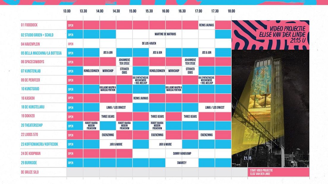 Timetable LOS Festival Deventer