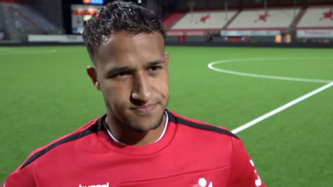 Luciano Slagveer is de Man of the Match van FC Emmen tegen Heracles (Rechten: RTV Drenthe)