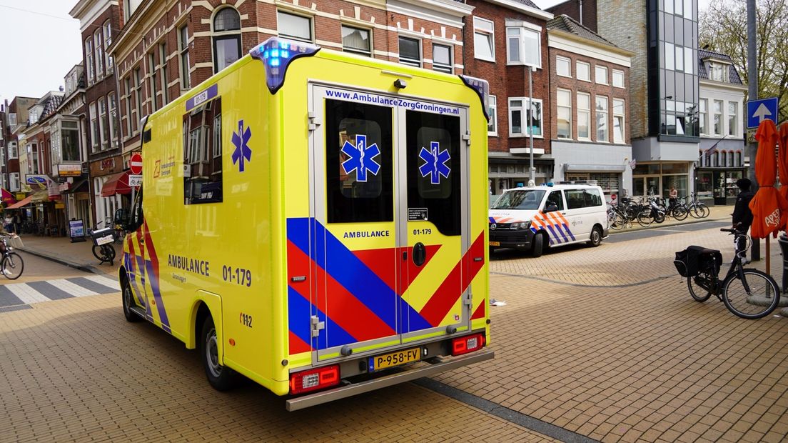 Het ongeluk op de kruising Gedempte Zuiderdiep-Rademarkt in Stad