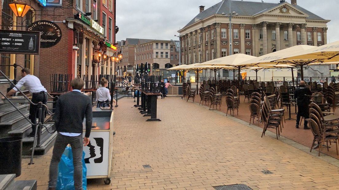 Het terras wordt opgepakt in het centrum van Stad