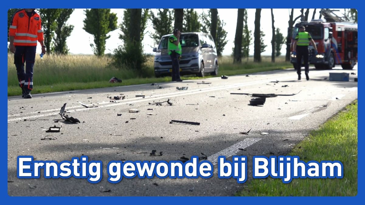 Frontale aanrijding bij Blijham
