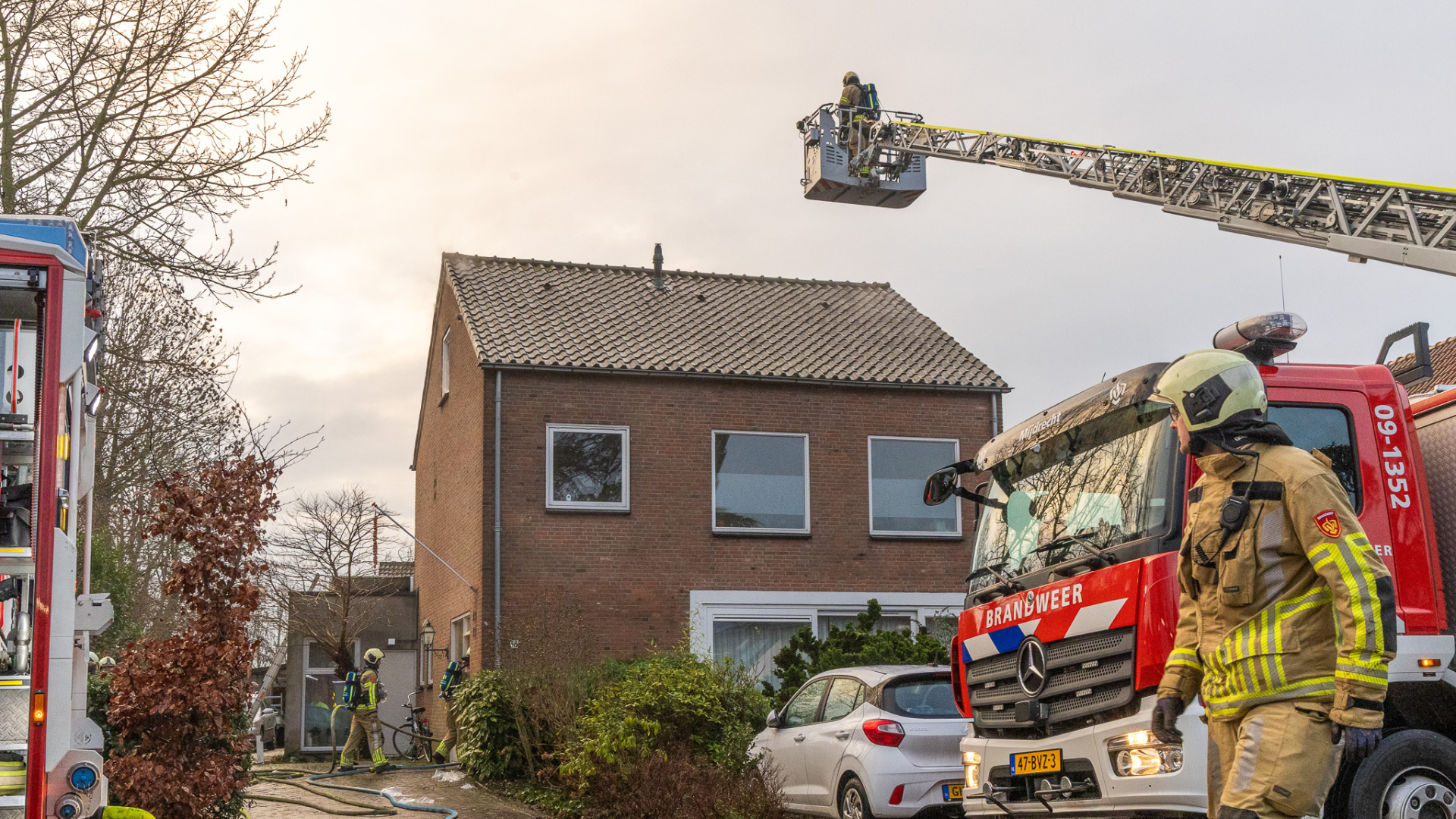 Brand op zolder woning Wilnis