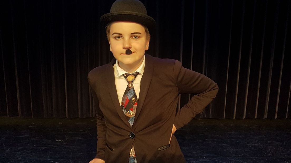 De jonge Charlie Chaplin. (Rechten: Jasmijn Wijnbergen/RTV Drenthe)