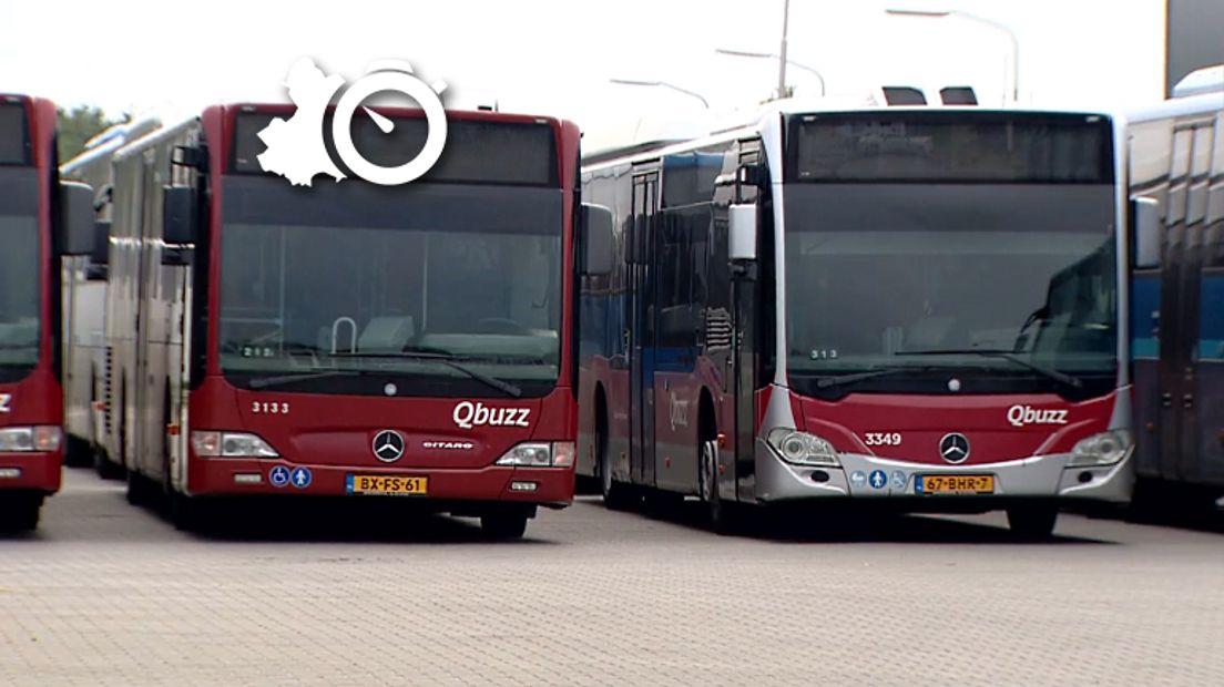Veel bussen staan vandaag stil (Rechten: RTV Drenthe)