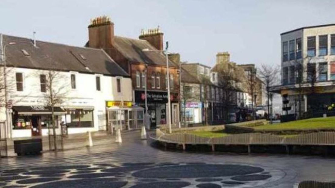 Het centrum van Stranraer