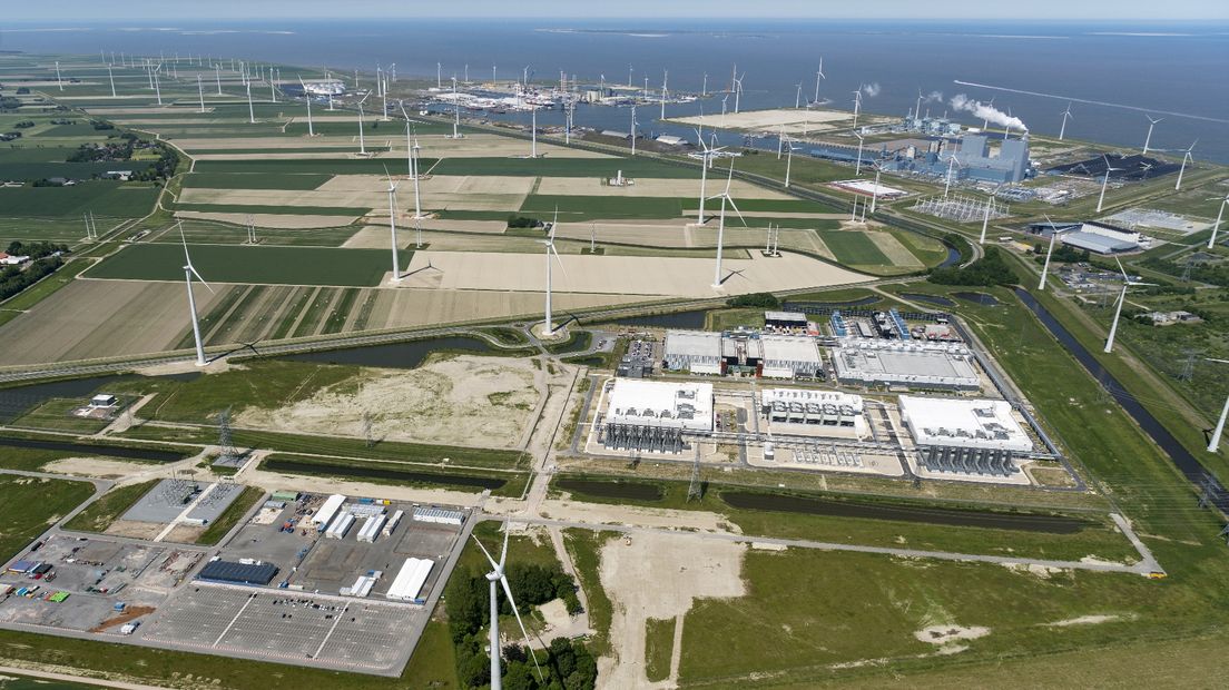 Het datacenter van Google in de Eemshaven, juni 2022