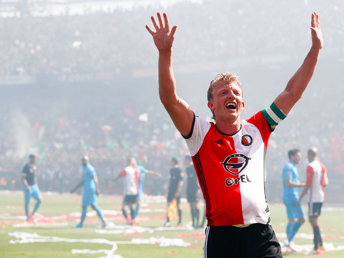 Dirk Kuijt was de grote man bij Feyenoord met drie doelpunten