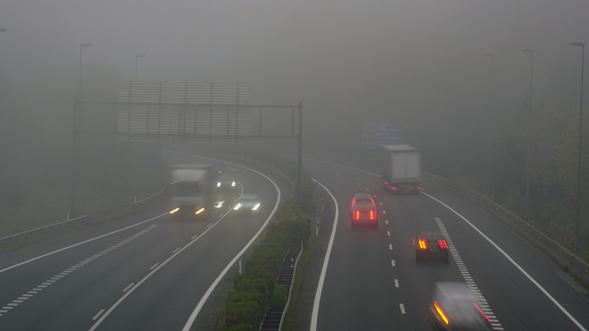 Mist op de snelweg (foto ter illustratie).