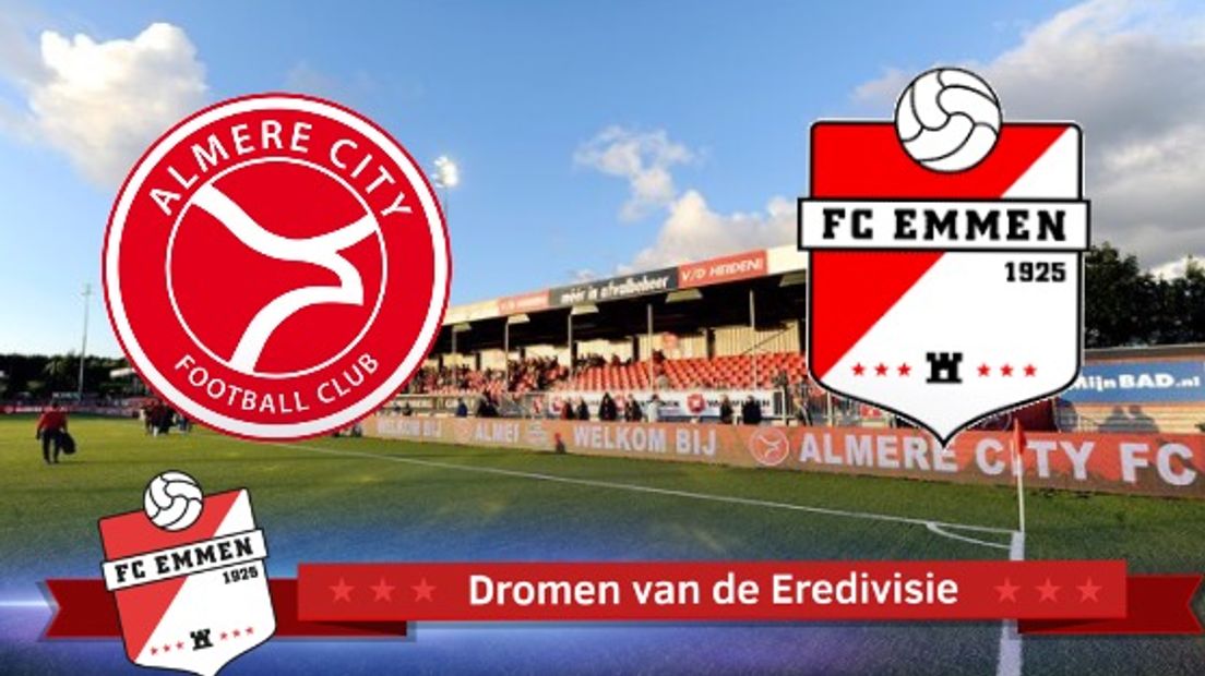 Almere City FC - FC Emmen is live te volgen op Radio Drenthe of via de liveblog (Rechten: RTV Drenthe)