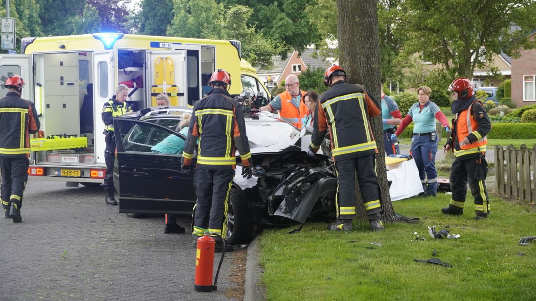 Het slachtoffer werd door de hulpverleners uit zijn benarde positie bevrijd