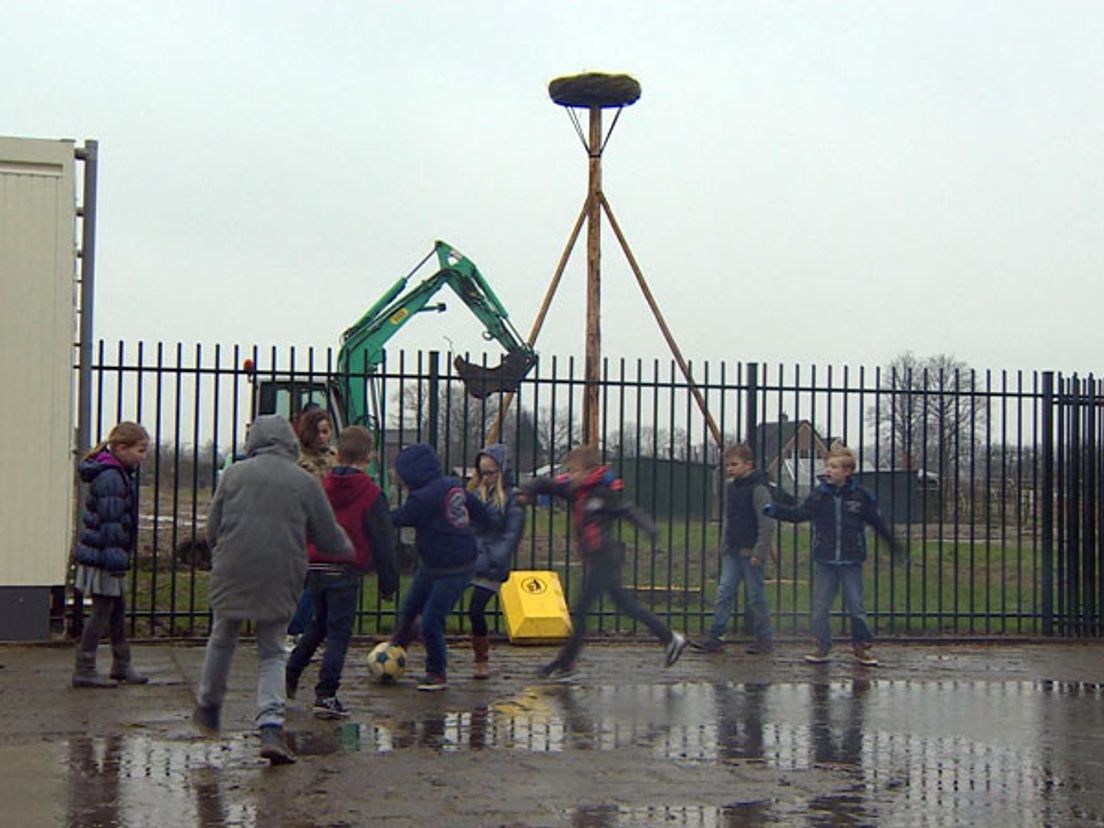 Ooievaars Schoonrewoerd hebben nieuw nest