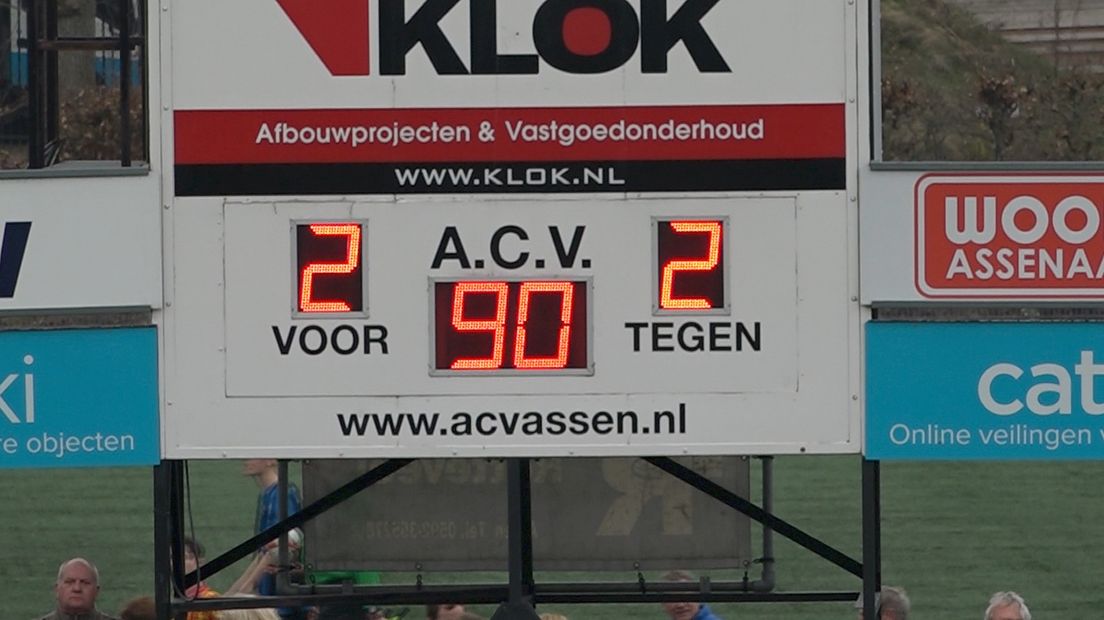 ACV kreeg in de slotminuut de 2-2 tegen in het thuisduel tegen ONS Sneek