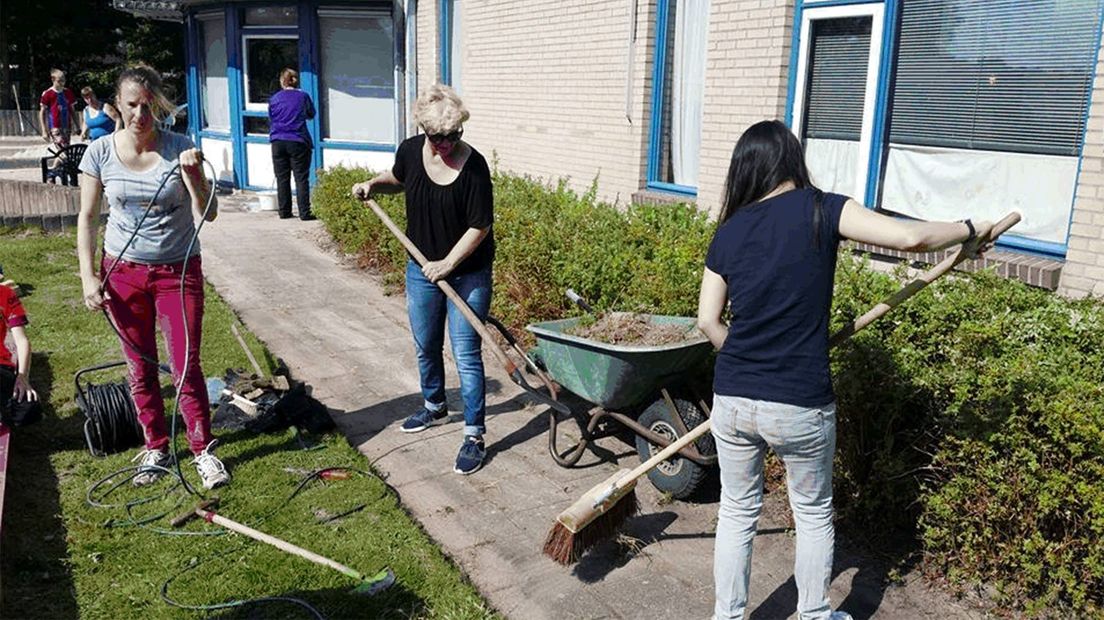De school in Westerbroek is opgeknapt door dorpsbewoners en leerlingen
