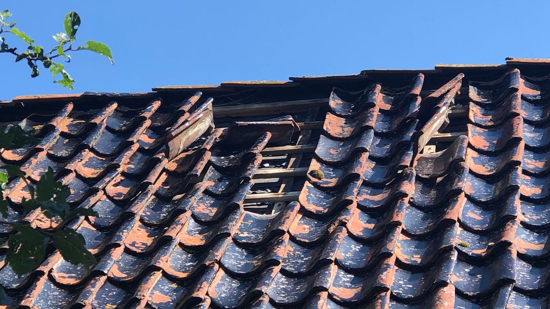 De dakpannen van Meinders lagen ineens op de grond