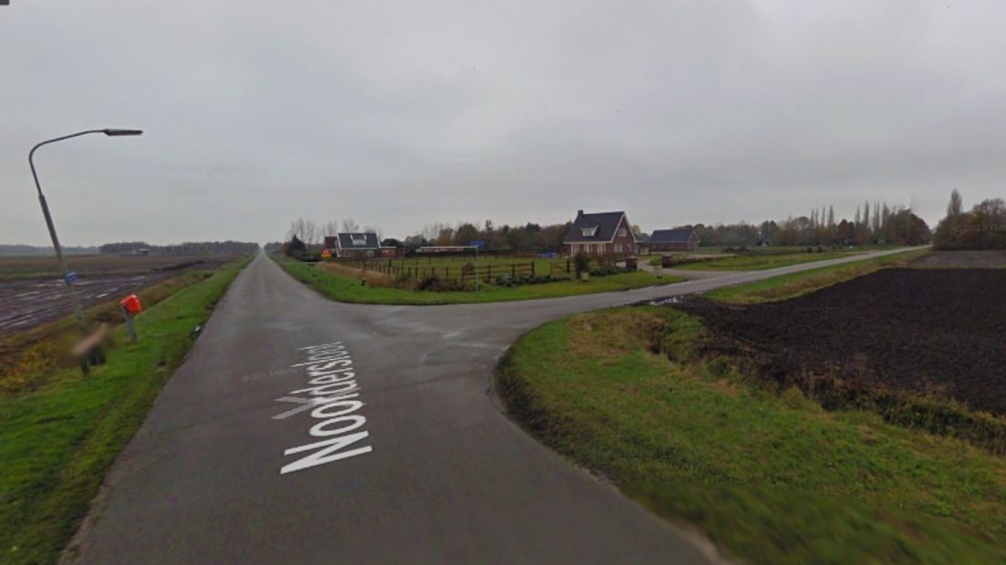 Het kruispunt in Erica waar de motoren botsten (Rechten: Google Streetview)