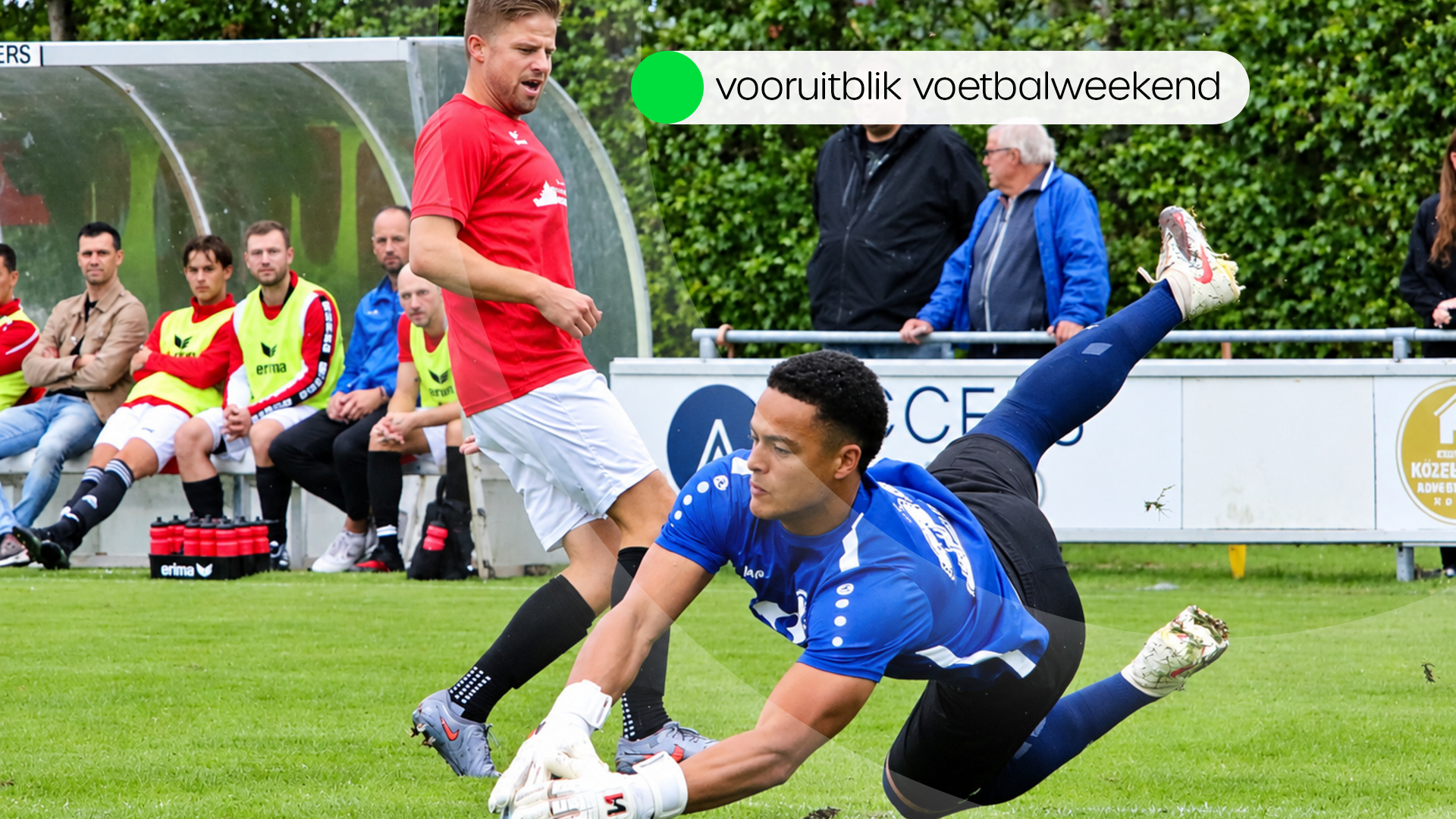 Deze wedstrijden worden vanmiddag en morgen gespeeld in het amateurvoetbal