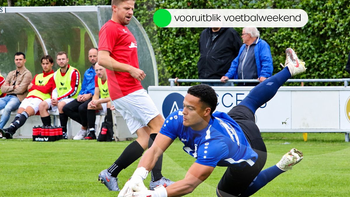 Deze wedstrijden worden vanmiddag en morgen gespeeld in het amateurvoetbal