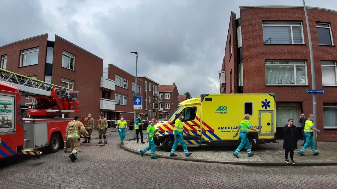 Bij het steekincident werden veel hulpdiensten ingeschakeld