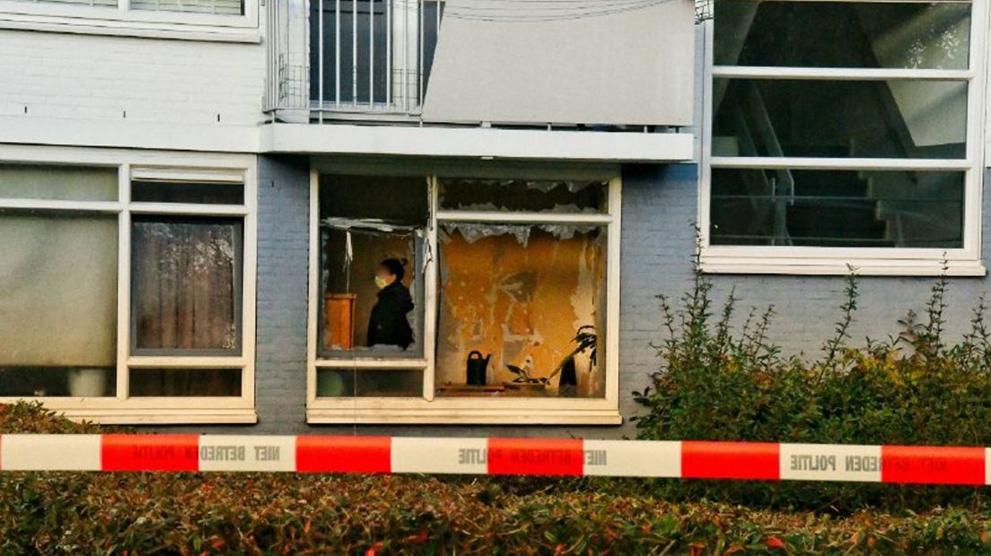 Zo zag het kort na de explosie uit