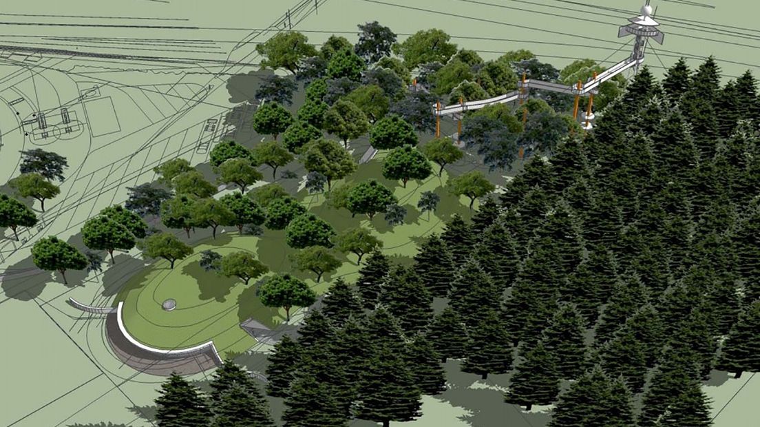 De plannen voor het klimpark in Pesse (Rechten: Green Planet Belevenissenbos & Adventurepark)