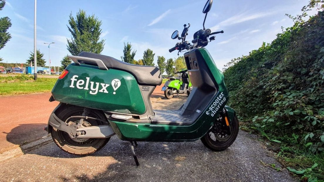 E-scooter van het verhuurbedrijf Felyx