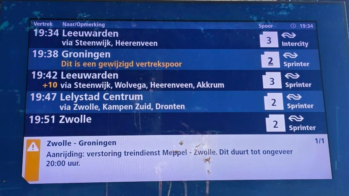 Treinverkeer tussen Meppel en Zwolle langzaam weer op gang