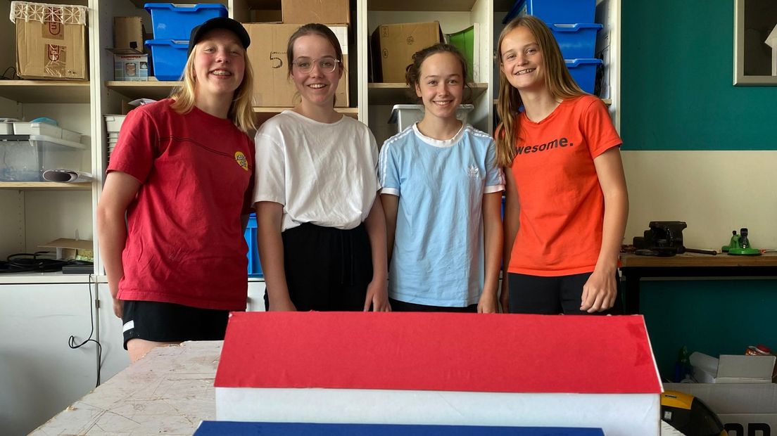 De vier leerlingen van De Nieuwe Veste bedachten het beste duurzame idee van Noord-Nederland