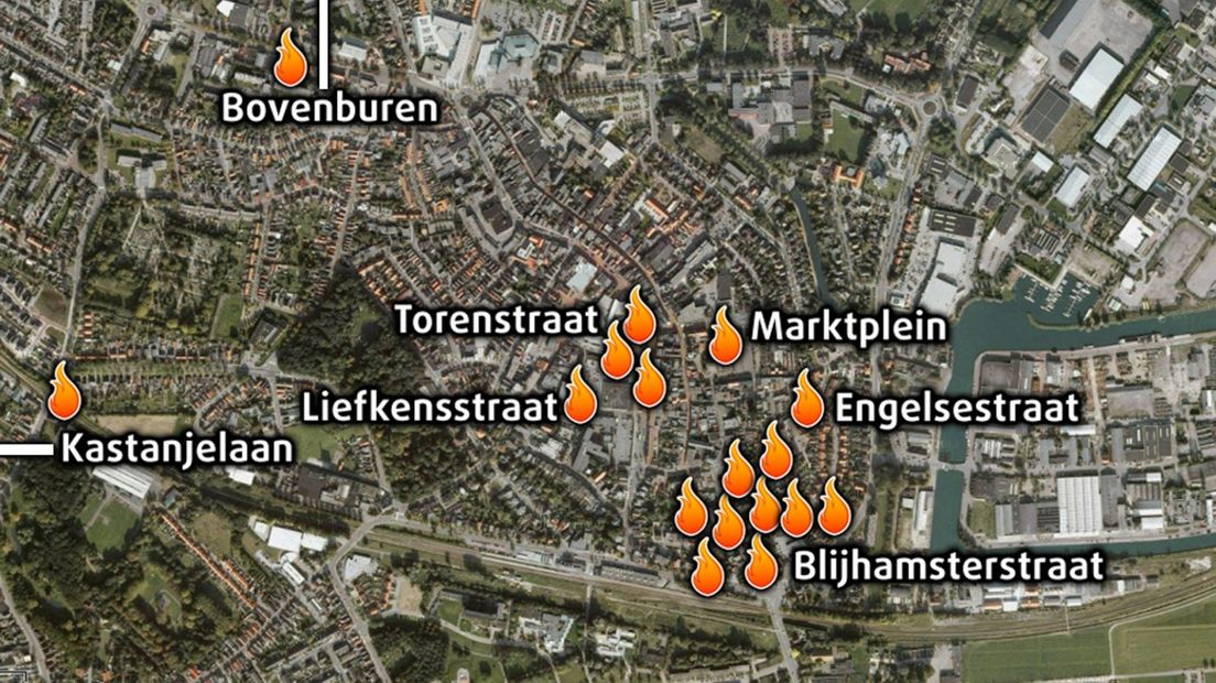 De opgeloste branden in de molenstad