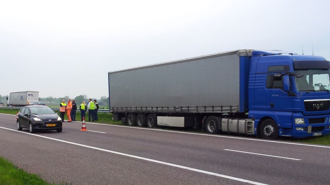 De politie hield een 52-jarige vrachtwagenchauffeur aan