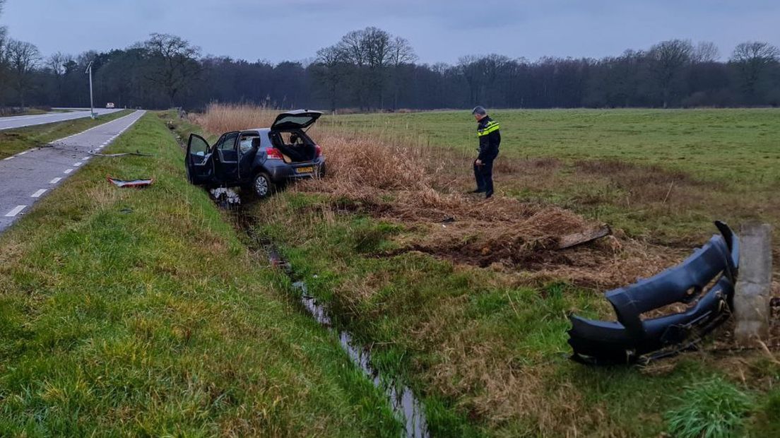 De auto raakte total loss door het ongeluk