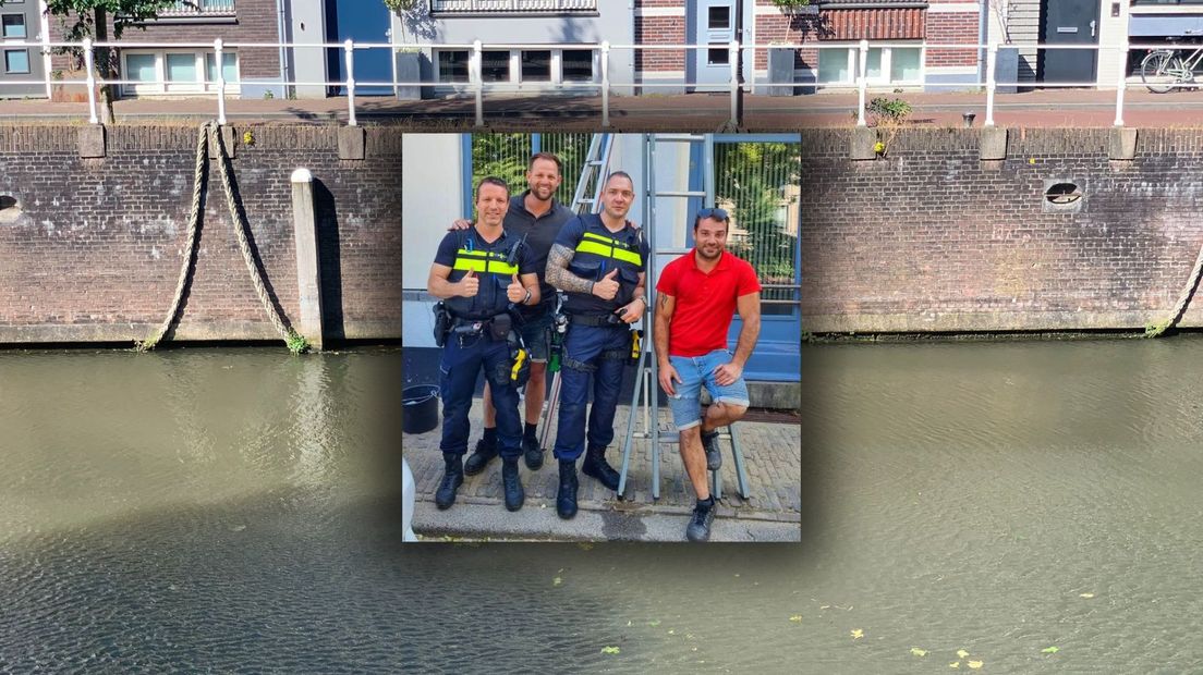De kade waar de man niet op meer op wist te komen.