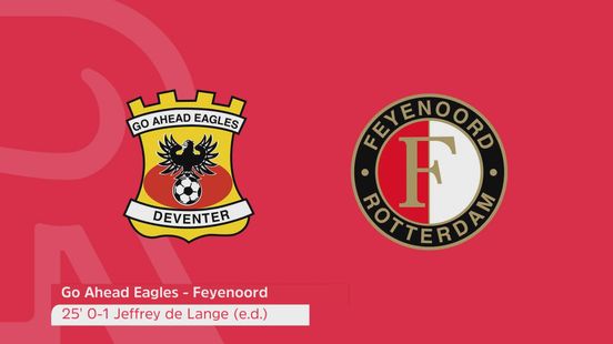 Zo klonk de eigen goal van Jeffrey de Lange bij Go Ahead Eagles-Feyenoord op Radio Rijnmond