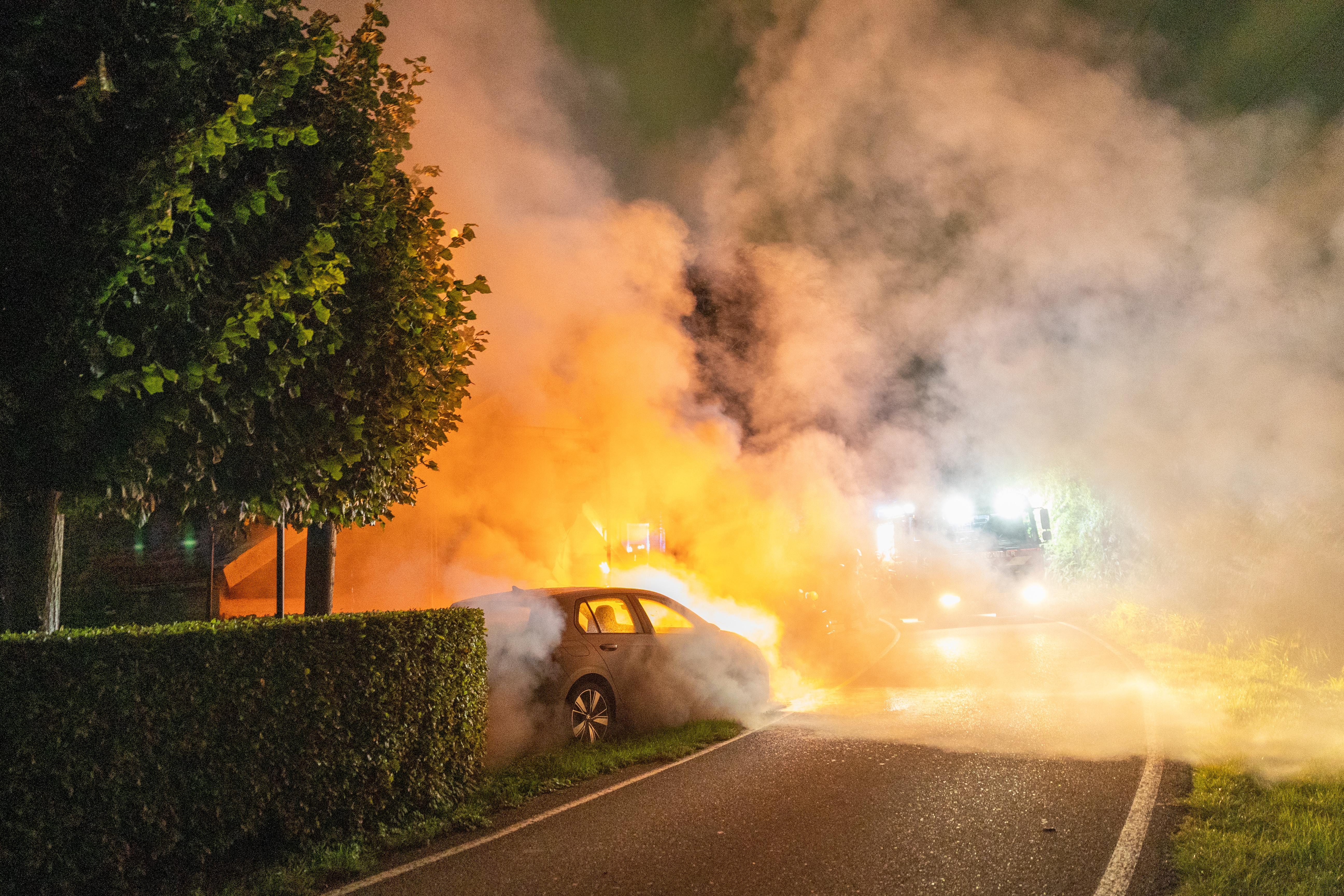 De rookontwikkeling was op grote afstand te zien.