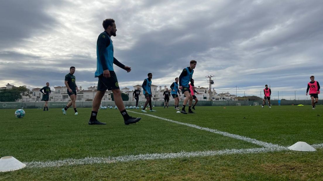 Een moment tijdens het trainingskamp van FC Groningen in Murcia